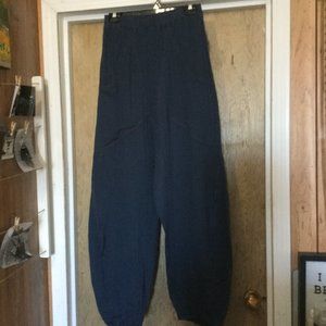 NWT Intimately Free pants size medium extra large pockets oversized blue/green